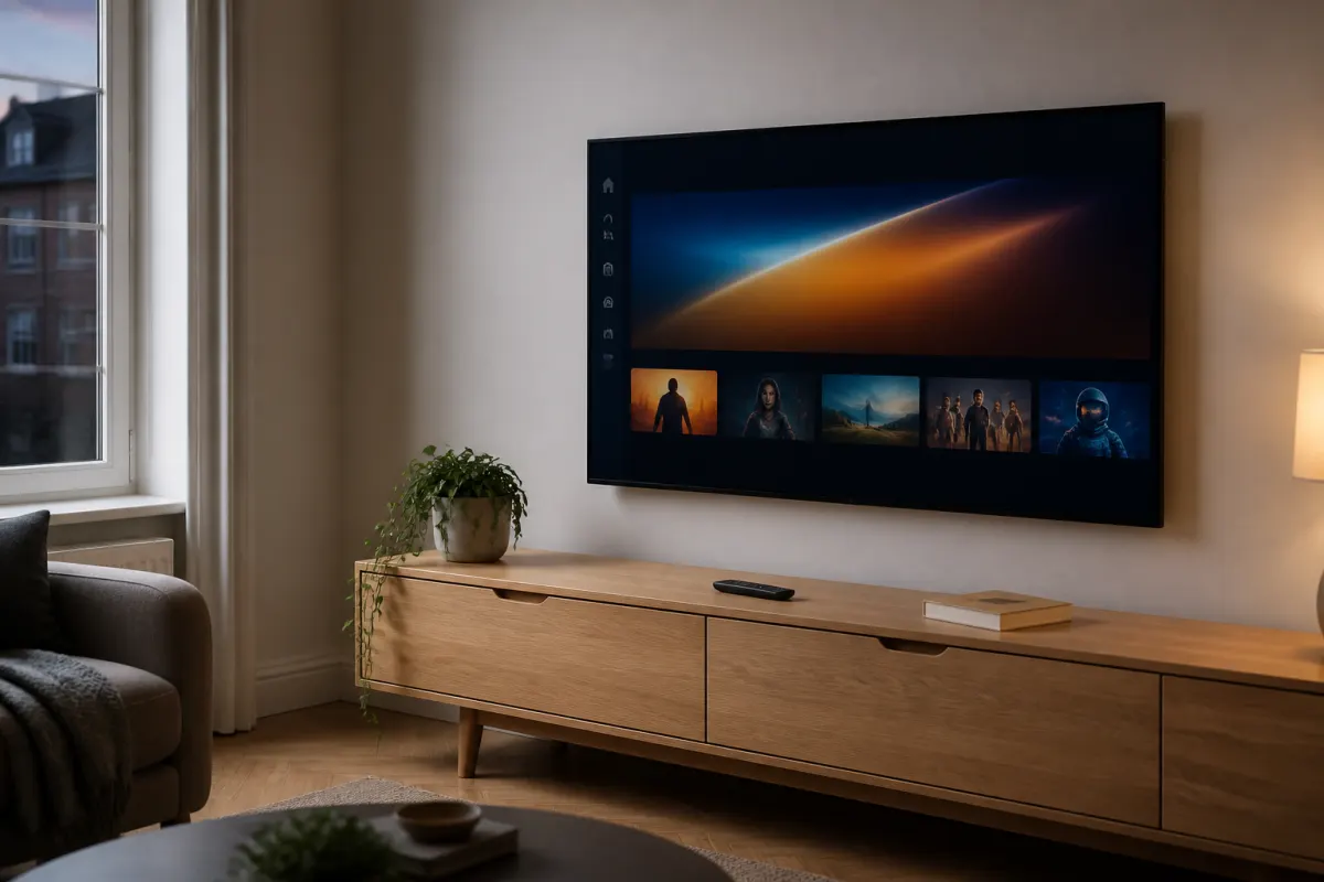Living room TV ready for TVPass setup
